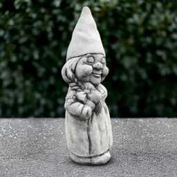 Outdoor Woman Gnome Sculpture Concrete Statue Cement Pixie Figurine Stone Troll Ornament Handmade Decoration Woman Lover Gift - thumbnail 3