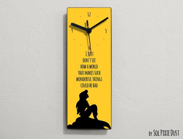 Ariel Mermaid - I Just Don't See How A World That Makes Such Wonderful Things Could Be Bad Wall Clock - image 1