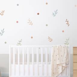 Boho Leaf Wall Stickers Neutral Nursery Decor, A4 Sheet - thumbnail 1
