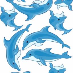 Dolphin - Wall Stickers Various Colours Themed Bedroom Vinyls - thumbnail 2