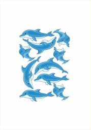 Dolphin - Wall Stickers Various Colours Themed Bedroom Vinyls - thumbnail 1