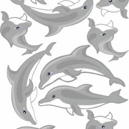 Dolphin - Wall Stickers Various Colours Themed Bedroom Vinyls - thumbnail 3