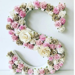 Floral Letter Nursery Decor Custom Woodland Initial Name Sign - thumbnail 2