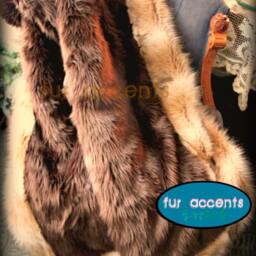 Plush Faux Fur Throw Rug, Brown Center, Coyote Border - 60x80 - thumbnail 2