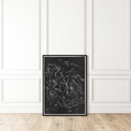 Gustave Dore Chaos Print, Paradise Lost Wall Art, Rebel Angels in Hell, Dark Academia Decor, Reproduction, Digital, Elegant Black Printable - thumbnail 2