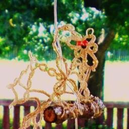 Tatted & Beaded Lace Dragon Jeweled Morton Bay - thumbnail 1