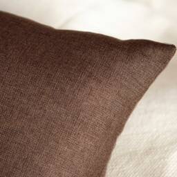 Chocolate Brown Decorative Throw Pillow Cover, Cushion Covers, Pillowcase, Accent Pillow, Linen Modern Boho Farmhouse Pillow - thumbnail 3