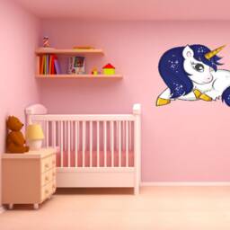 Full Colour Unicorn Wall, Art, Modern Transfer, 3D Sticker, PVC Decal, Fantasy - thumbnail 2