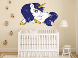 Full Colour Unicorn Wall, Art, Modern Transfer, 3D Sticker, PVC Decal, Fantasy