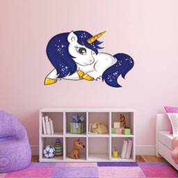 Full Colour Unicorn Wall, Art, Modern Transfer, 3D Sticker, PVC Decal, Fantasy - thumbnail 4