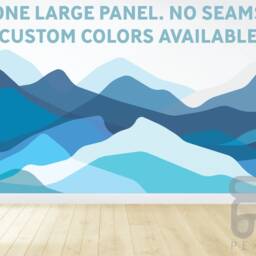 Removable Mountain Wall Decal/Wave Mural Nursery Decor Peel & Stick - thumbnail 2