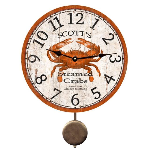 Personalized Crab Clock With Pendulum - image 1