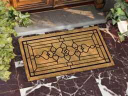 Intertwined Hearts Rug - Classic Porch D??cor Durable Coir Welcome Mat - thumbnail 1