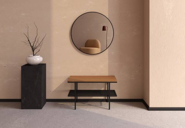 Entryway Bench With Shoe Storage, Oak Wood & Metal Bench, Hallway Shelf, Mudroom Storage Industrial Loft - image 1