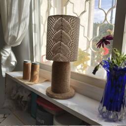 Ecological Table Lamp & Shade in Lace Fabric - thumbnail 2