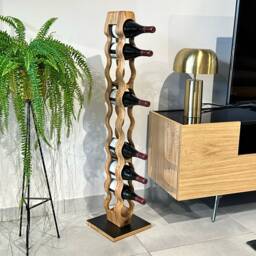 Rustic Wooden Wine Rack - Perfect Gift For Lovers Handcrafted Home Decor - thumbnail 2