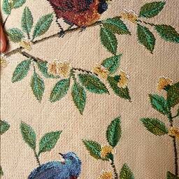 Bird Floral Pillow Cover, Jacquard Cushion Cover With Velvet Back - thumbnail 2