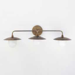 Brass Wall Sconce Light With Brass Shade, Bathroom Vanity Light, Light-Ul Listed - Lm2 No.0050