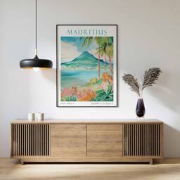 Mauritius Travel Print, Wall Art Mauritius, Hanging Home D??cor, Gift, Lovers Gift - thumbnail 2