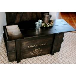 "Chest, Wooden Box, Freight Crate, Bench, Coffee Table ""Erin" - thumbnail 3
