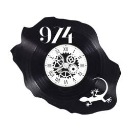 33 Rpm Vinyl Record Clock With Reunion Island Theme - thumbnail 2
