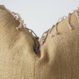Brown Tribal Hemp Hand Woven Natural Dye Color Hmong Lumbar Pillow Cover - thumbnail 3