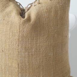 Brown Tribal Hemp Hand Woven Natural Dye Color Hmong Lumbar Pillow Cover - thumbnail 2