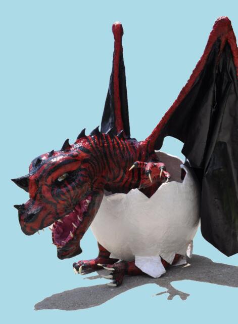 Hatching Red & Black Dragon - image 1