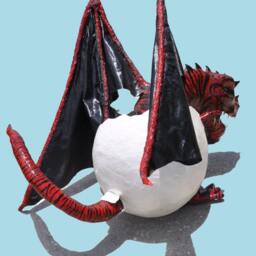 Hatching Red & Black Dragon - thumbnail 3