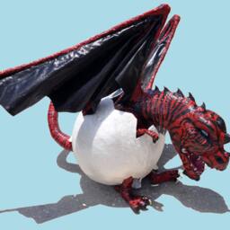 Hatching Red & Black Dragon - thumbnail 2