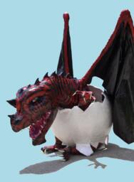 Hatching Red & Black Dragon - thumbnail 1