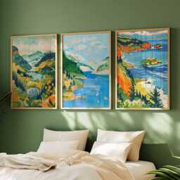 Set Of 3 Oregon Posters, Usa Travel Prints Set, Pacific Northwest Wall Art Sets, Decor, Landscapes Sets - thumbnail 2