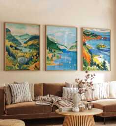 Set Of 3 Oregon Posters, Usa Travel Prints Set, Pacific Northwest Wall Art Sets, Decor, Landscapes Sets