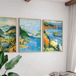 Set Of 3 Oregon Posters, Usa Travel Prints Set, Pacific Northwest Wall Art Sets, Decor, Landscapes Sets - thumbnail 4