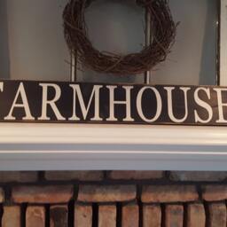 "Rustic Farmhouse Reclaimed Wood Sign Hand Painted Wall Art - 36"" X 5.5" - thumbnail 2
