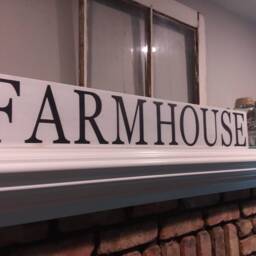 "Rustic Farmhouse Reclaimed Wood Sign Hand Painted Wall Art - 36"" X 5.5" - thumbnail 4