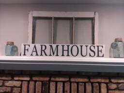 "Rustic Farmhouse Reclaimed Wood Sign Hand Painted Wall Art - 36"" X 5.5"