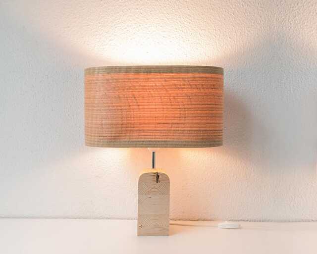 Handcrafted Oak Table Lamp For Rustic Decor, Scandinavian Decor Wood Bedside Lamp, Modern Desk Bedroom Design - image 1