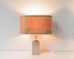 Handcrafted Oak Table Lamp For Rustic Decor, Scandinavian Decor Wood Bedside Lamp, Modern Desk Bedroom Design
