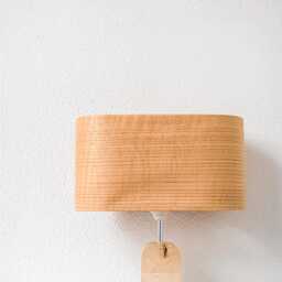 Handcrafted Oak Table Lamp For Rustic Decor, Scandinavian Decor Wood Bedside Lamp, Modern Desk Bedroom Design - thumbnail 2