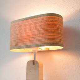 Handcrafted Oak Table Lamp For Rustic Decor, Scandinavian Decor Wood Bedside Lamp, Modern Desk Bedroom Design - thumbnail 3
