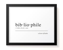 Book Lover - Bibliophile Gift Idea, Dictionary Definition, For Bookworm & Reader Art Print Design - thumbnail 1