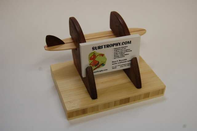 Surfboard Fin Business Card Holder For The Desk - image 1