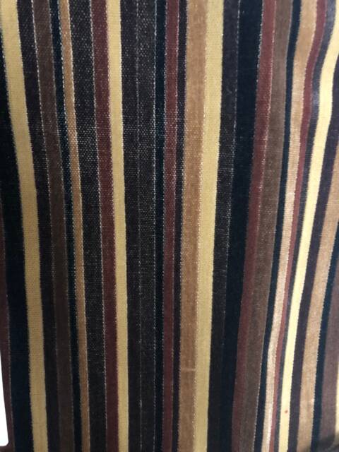 Syncopated Velvet Stripe in Bronze/Wine, Noir & Midnight, Or Azalea/Aqua-One Pillow - image 1