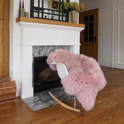 "Regular Sheepskin Pink Throw Genuine Leather Sheep Skin 48 "" X 28" - thumbnail 2