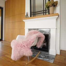"Regular Sheepskin Pink Throw Genuine Leather Sheep Skin 48 "" X 28" - thumbnail 3