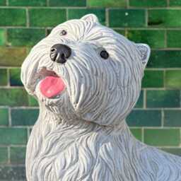 Concrete Westie Dog Statue Stone Terrier Figurine Cement Pet Sculpture Outdoor Garden Ornament Yard Decor Pet Memorial Gift For Lover - thumbnail 3