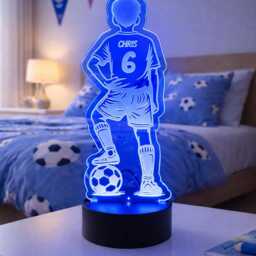 Personalised Multi Colour Football Night Light - Remote Controlled Led - thumbnail 2