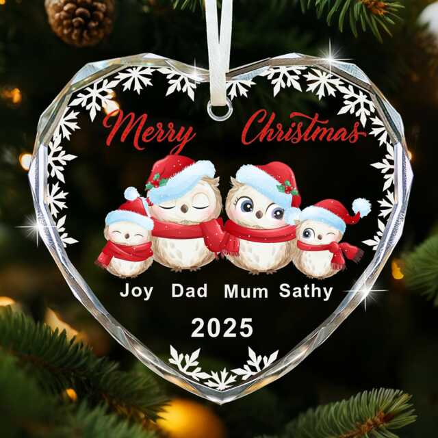 Personalised Christmas Tree Decorations Bauble For Family Uv Print Acrylic 2025 - image 1