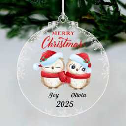 Personalised Christmas Tree Decorations Bauble For Family Uv Print Acrylic 2025 - thumbnail 3